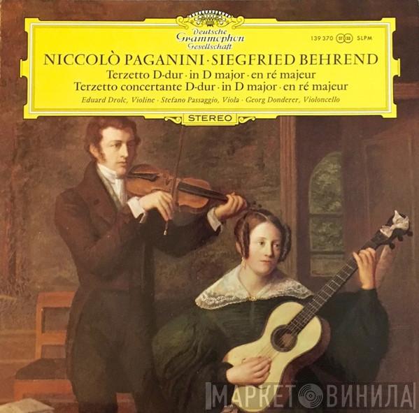 Niccolò Paganini, Eduard Drolc, Siegfried Behrend, Stefano Passaggio, Georg Donderer - Terzetto D-dur -/Terzetto Concertante D-dur
