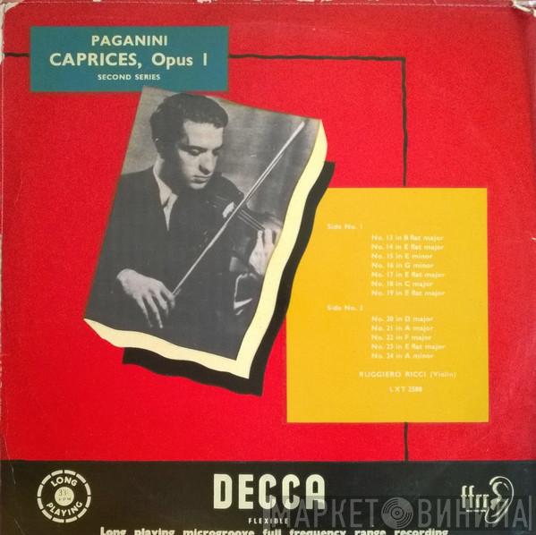 , Niccolò Paganini  Ruggiero Ricci  - Caprices, Opus 1 Second Series