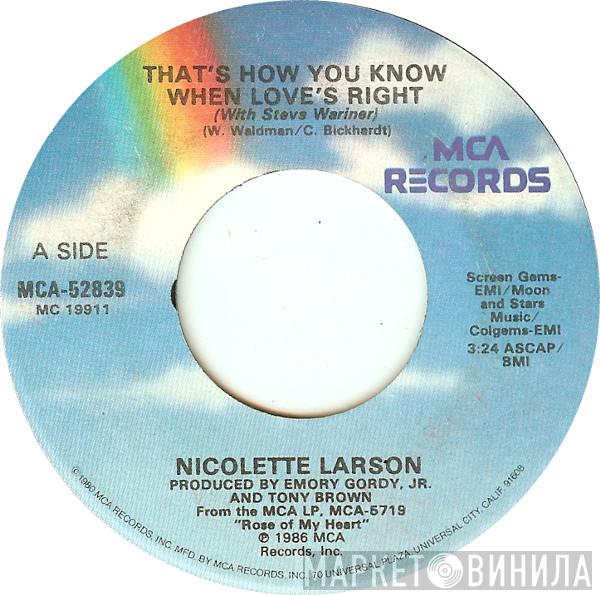  Nicolette Larson  - That's How You Know When Love's Right