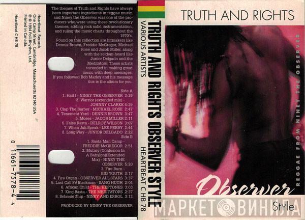 Niney The Observer - Truth And Rights, Observer Style