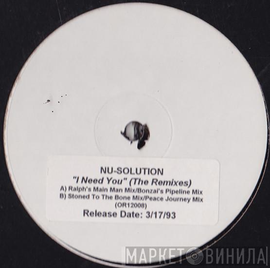 Nu-Solution - I Need You (The Remixes)