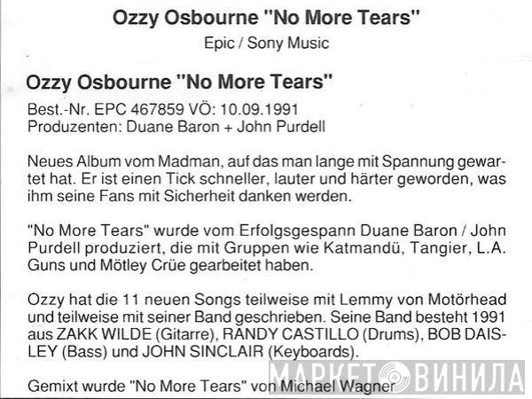  Ozzy Osbourne  - No More Tears