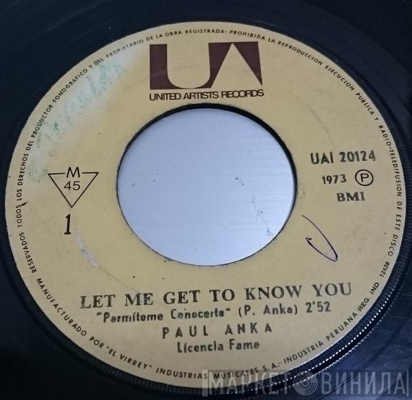 Paul Anka  - Let Me Get To Know You / Flashback