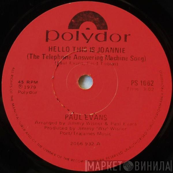  Paul Evans  - Hello, This Is Joannie (The Telephone Answering Machine Song)