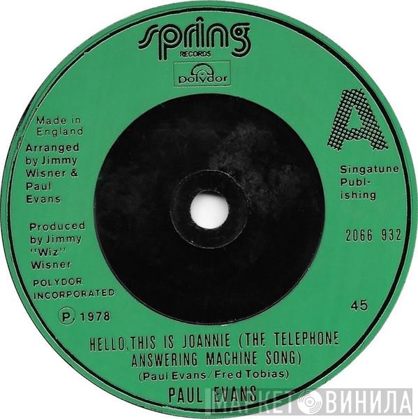 Paul Evans - Hello, This Is Joannie (The Telephone Answering Machine Song)
