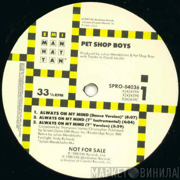  Pet Shop Boys  - Always On My Mind