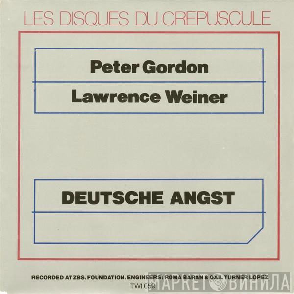 Peter Gordon, Lawrence Weiner - Deutsche Angst