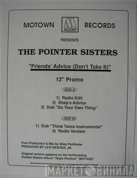  Pointer Sisters  - Friends' Advice (Don't Take It)