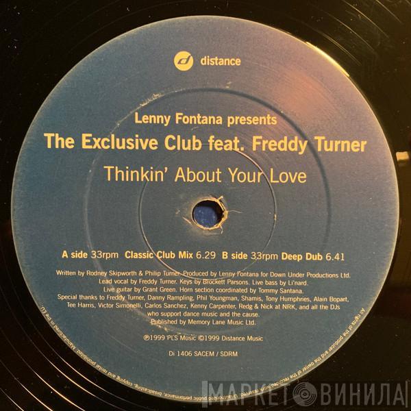 Presents Lenny Fontana Feat. The Exclusive Club  Freddy Turner  - Thinkin' About Your Love