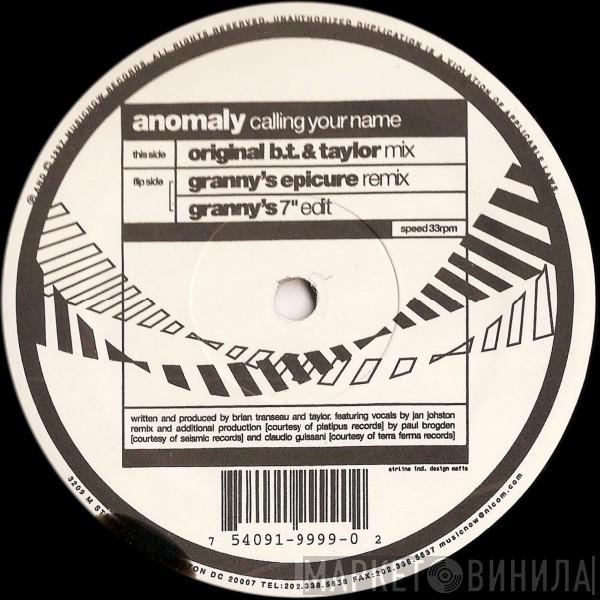 Presents Libra  Taylor  - Anomaly (Calling Your Name)