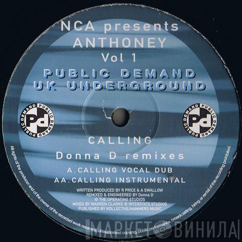 Presents NCA  Anthoney  - Vol. 1 (Donna D Remixes)