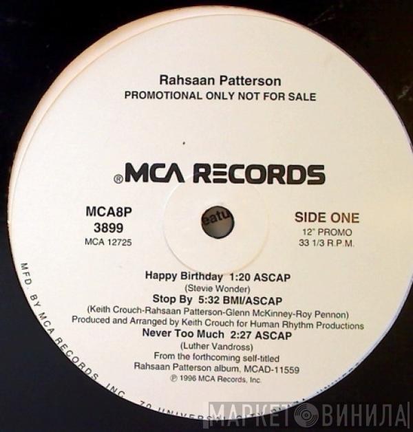  Rahsaan Patterson  - 6 Song Sampler