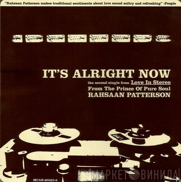  Rahsaan Patterson  - It's Alright Now