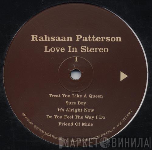  Rahsaan Patterson  - Love In Stereo