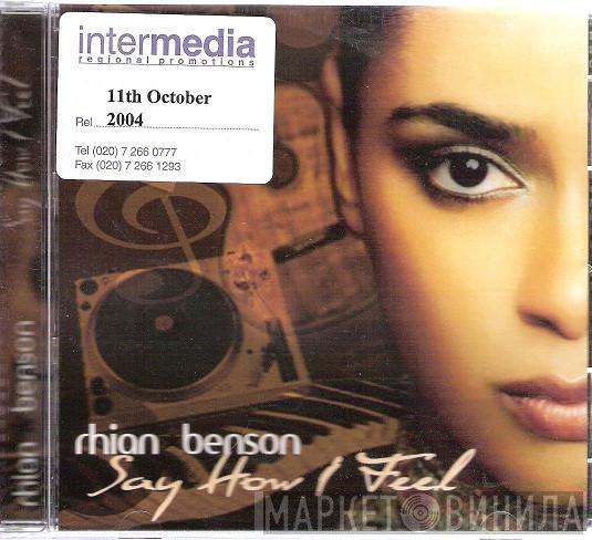 Rhian Benson - Say How I Feel