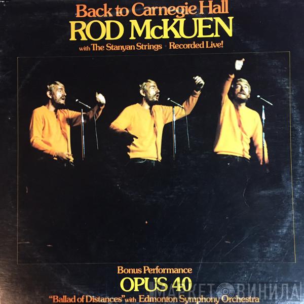  Rod McKuen  - Back To Carnegie Hall With The Stanyan Strings Recorded Live!