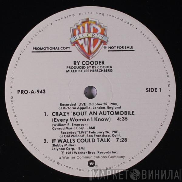  Ry Cooder  - Crazy 'Bout An Automobile (Every Woman I Know)
