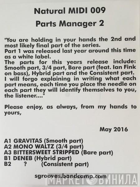 Scott Grooves - Parts Manager 2