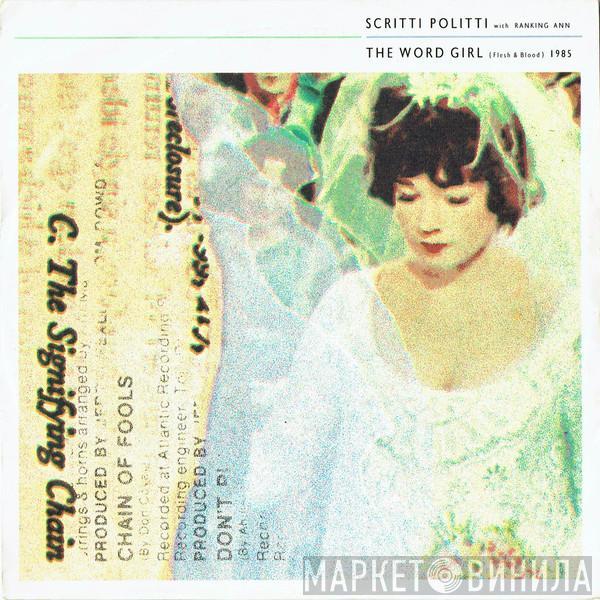 Scritti Politti, Ranking Ann - The Word Girl