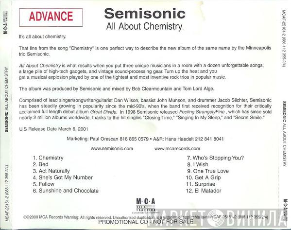  Semisonic  - All About Chemistry