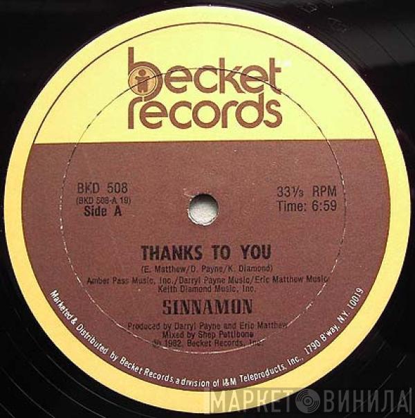 Sinnamon - Thanks To You