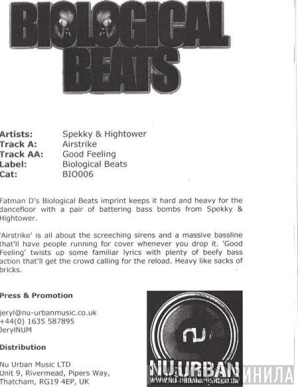 Spekky, Hightower  - Airstrike / Good Feeling