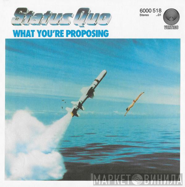  Status Quo  - What You're Proposing