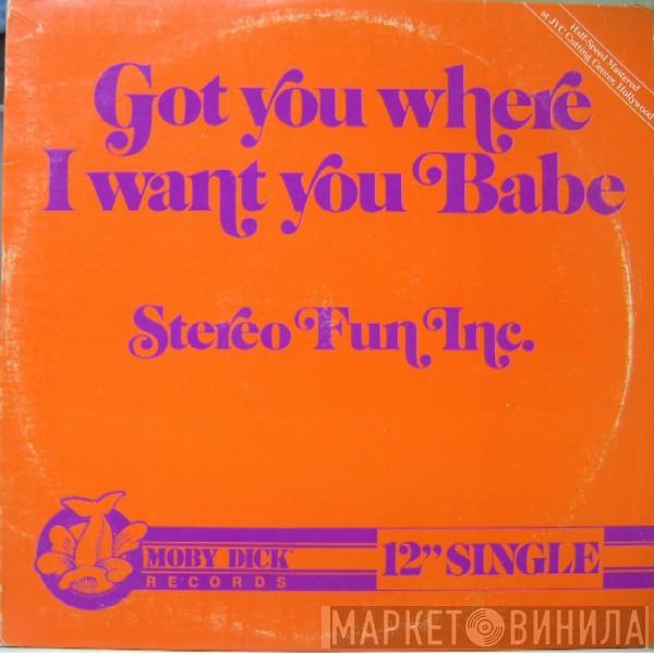 Stereo Fun Inc. - Got You Where I Want You Babe