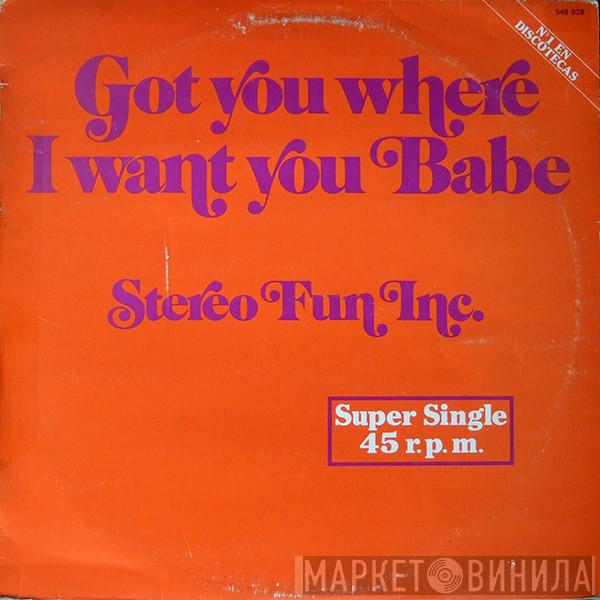  Stereo Fun Inc.  - Got You Where I Want You Babe