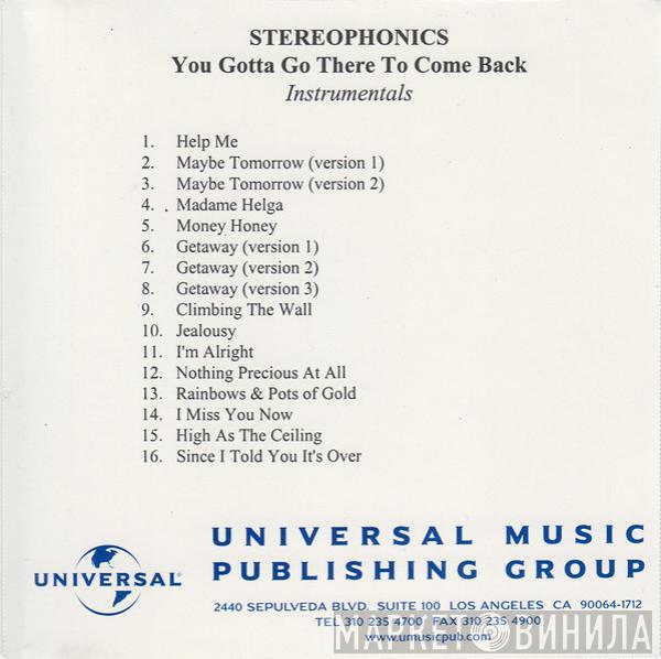  Stereophonics  - You Gotta Go There To Come Back (Instrumentals)
