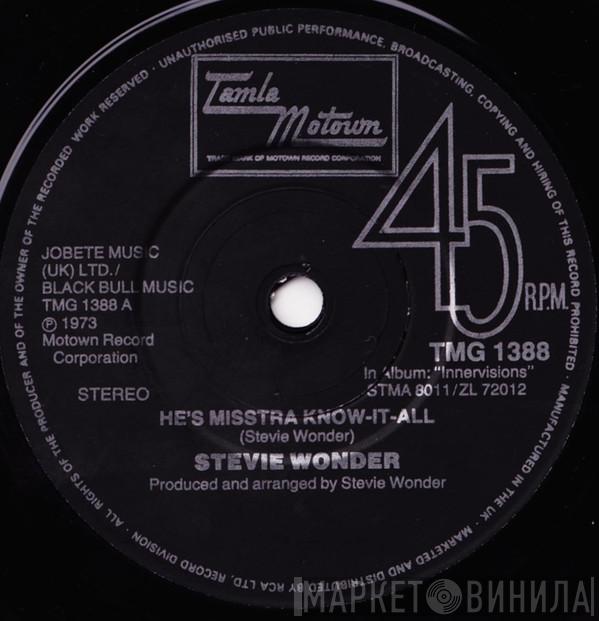 Stevie Wonder - He's Misstra Know It All / Boogie On Reggae Woman