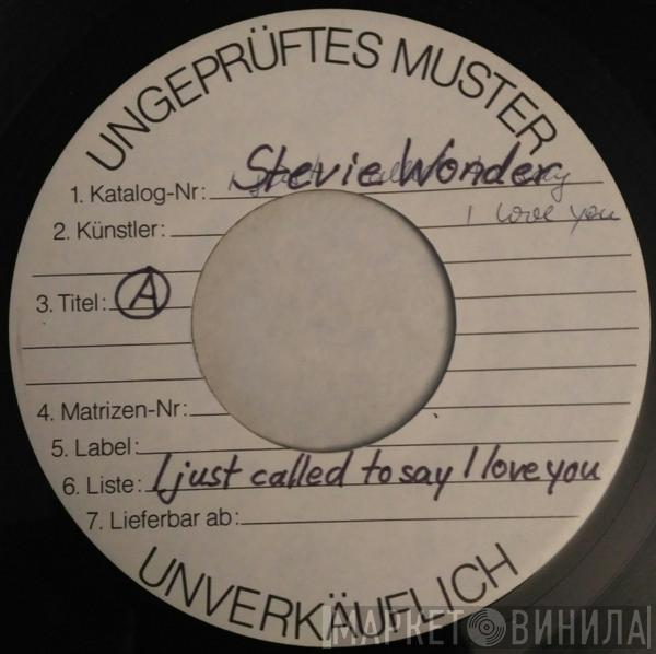  Stevie Wonder  - I Just Called To Say I Love You
