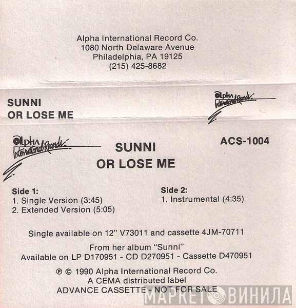  Sunni  - Or Lose Me