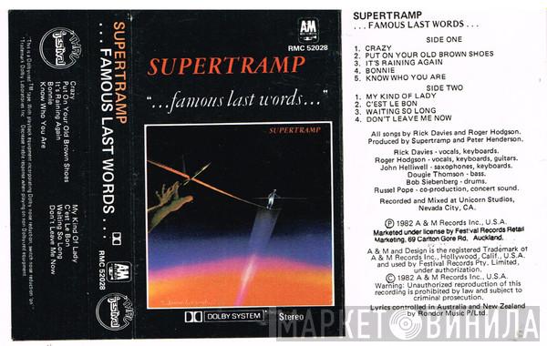  Supertramp  - "...Famous Last Words..."