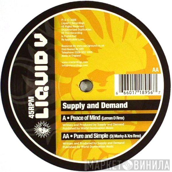  Supply & Demand  - Peace Of Mind (Lemon D Rmx) / Pure And Simple (DJ Marky & XRS Rmx)