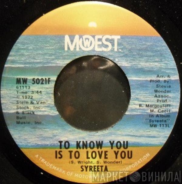 Syreeta - To Know You Is To Love You / Happiness