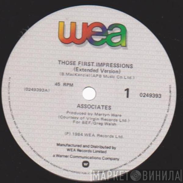  The Associates  - Those First Impressions
