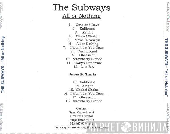  The Subways  - All Or Nothing + (Acoustic Tracks & Instrumentals)