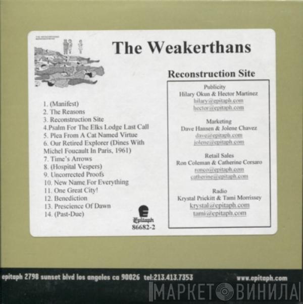  The Weakerthans  - Reconstruction Site