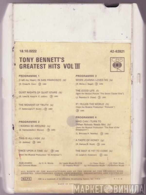  Tony Bennett  - Tony Bennett 's Greatest Hits Vol III
