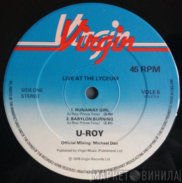 U-Roy - Live At The Lyceum