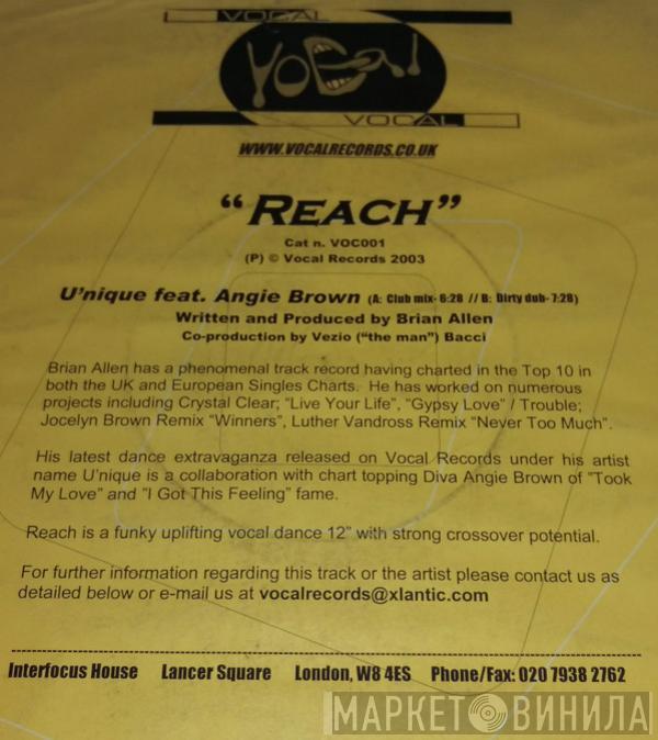 U'nique, Angie Brown - Reach