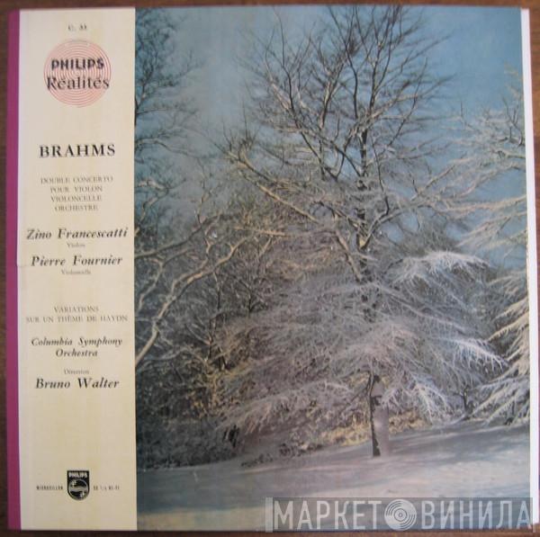 , Violon Johannes Brahms , Violoncelle Zino Francescatti , Pierre Fournier ,Direction Columbia Symphony Orchestra  Bruno Walter  - Double Concerto Pour Violon Violoncelle Orchestre