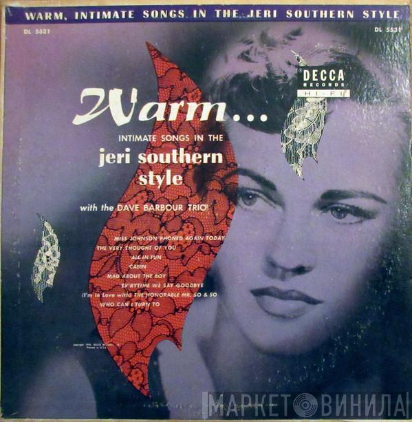 With Jeri Southern  Dave Barbour Trio  - Warm Intimate Songs In The Jeri Southern Style