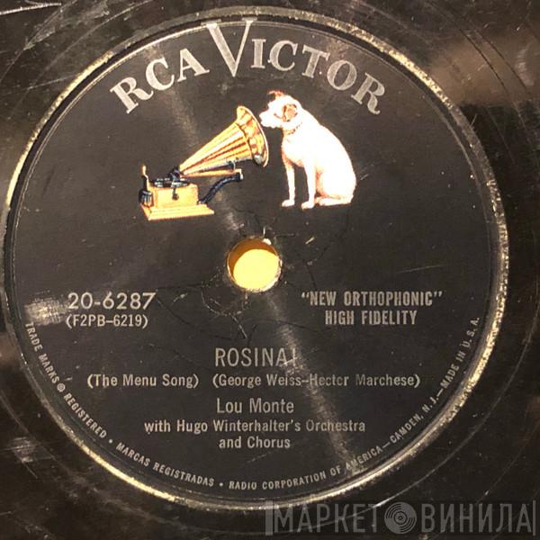 With Lou Monte  Hugo Winterhalter's Orchestra And Chorus  - Rosina! (The Menu Song) / Tombolee-Tombola