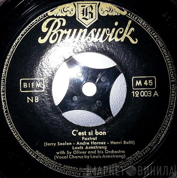 With Louis Armstrong / Sy Oliver And His Orchestra With Louis Armstrong And Gordon Jenkins And His Orchestra  The Gordon Jenkins Singers  - C'est Si Bon / Blueberry Hill