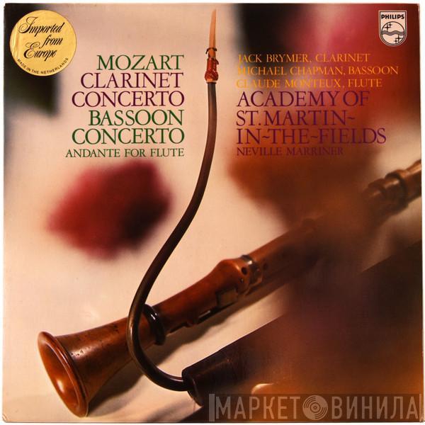 Wolfgang Amadeus Mozart, Jack Brymer, Michael Chapman , Claude Monteux, The Academy Of St. Martin-in-the-Fields, Sir Neville Marriner - Clarinet Concerto / Bassoon Concerto / Andante For Flute