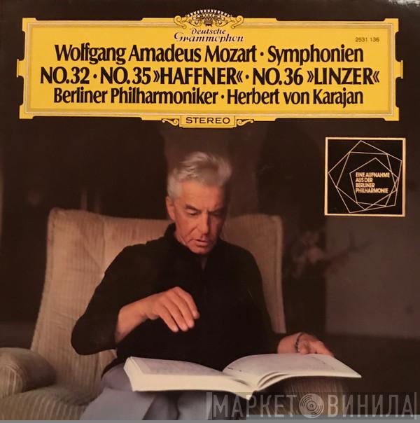 , Wolfgang Amadeus Mozart , Berliner Philharmoniker  Herbert von Karajan  - Symphonien No. 32, No. 35 "Haffner", No. 36 "Linzer"