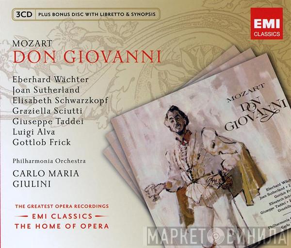 - Wolfgang Amadeus Mozart , Eberhard Wächter , Joan Sutherland , Elisabeth Schwarzkopf , Graziella Sciutti , Giuseppe Taddei , Luigi Alva , Gottlob Frick , Philharmonia Orchestra  Carlo Maria Giulini  - Don Giovanni