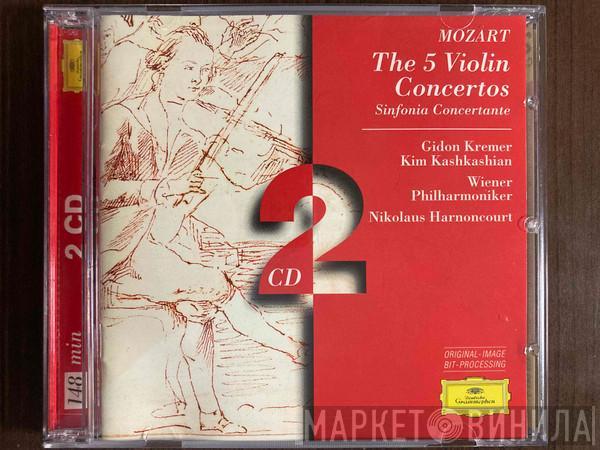 , Wolfgang Amadeus Mozart , Gidon Kremer , Kim Kashkashian , Wiener Philharmoniker  Nikolaus Harnoncourt  - The 5 Violin Concertos • Sinfonia Concertante